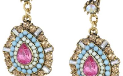 Betsey Johnson"St. Barts" Crystal Teardrop Earrings