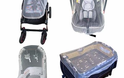 Enovoe Baby Mosquito Net for Stroller – Durable Stroller Mosquito Net – Perfect Bug Net for Stroller, Car Seats, Bassinets, Cradles, Playards, Pack N Plays and Portable Mini Crib