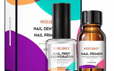 Modelones Professional Natural Nail Prep Dehydrate & Bond Primer, Nail Protein Bond, Superior Bonding Primer for Acrylic Powder and Gel Nail Polish 0.5 oz