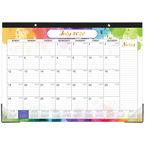 Desk Calendar 2020-2021 – 18 Months Desk Calendar, 17" x 12", Monthly Desk or Wall Calendar, July 2020 – December 2021, Large Ruled Blocks Perfect for Planning and Organizing for Home or Office