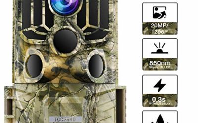 TOGUARD WiFi Trail Camera 20MP 1296P Game Camera Motion Activated Night Infrared Vision Waterproof Outdoor Scouting Wildlife Hunting Camera