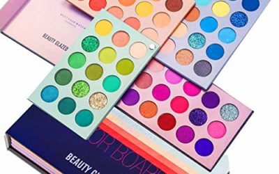 Beauty Glazed Color Board Eyeshadow Palette Eyes Shadow 60 Color Makeup Palette Highlighters Eye Make Up High Pigmented Professional Eye Shadow Mattes and Shimmers Long Lasting Blendable Waterproof