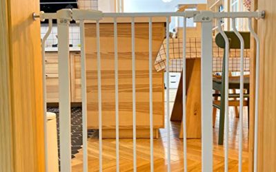 BalanceFrom Easy Walk-Thru&nbsp;Safety Gate for Doorways and Stairways with Auto-Close/Hold-Open Features, Multiple Sizes, White