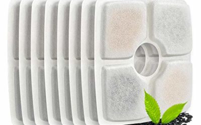 Veken 8 Pack Replacement Filters for Automatic Pet Fountain Cat Water Fountain Dog Water Dispenser