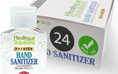 Hand Sanitizer Gel (24 Pack – 2oz Bottle) – 75% Alcohol – Kills 99.99% of Germs – Scent Free Antibacterial Gel with Vitamin E & Aloe for Moisturizing in Mini 2 Ounce Bottles
