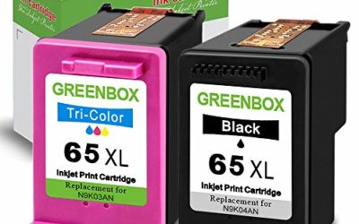 GREENBOX Re-Manufactured Ink Cartridge 65 Replacement for HP 65XL 65 XL N9K04AN for HP Envy 5055 5052 5058 DeskJet 3755 2655 3720 3721 3722 3723 3752 3730 3758 2652 2624 2622 (1 Black 1 Tri-Color)
