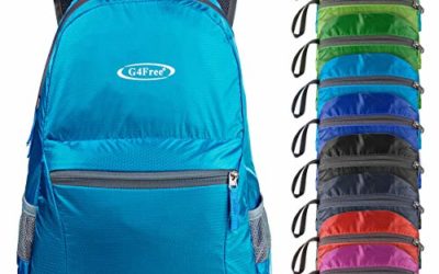 G4Free 20L Ultra Lightweight Packable Backpack Travel Hiking Daypack Foldable Small (Blue)