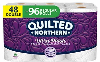 Quilted Northern Ultra Plush Toilet Paper, 3 Ply Bath Tissue, 12 Count of 142 Sheets Per Roll, Pack of 4
