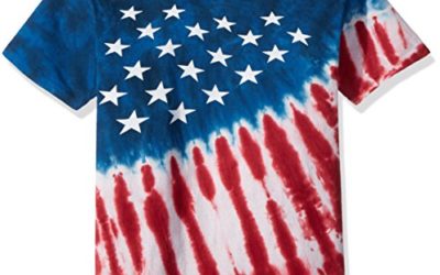 Liquid Blue Kids' Little Patriotic Stars & Stripes Short Sleeve T-Shirt, tie/dye, Small