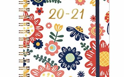 2020-2021 Planner – Academic Weekly & Monthly Planner, 6.4" x 8.5", 12 Month, July 2020 – June 2021, Flexible Hardcover with Elastic Closure, Coated Tabs, Inner Pocket – Lovely Sunflower