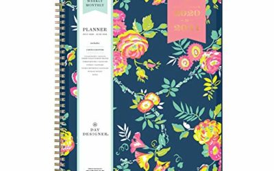 Day Designer for Blue Sky 2020-2021 Academic Year Weekly & Monthly Planner, Flexible Cover, Twin-Wire Binding, 8.5" x 11", Peyton Navy