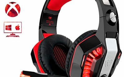 Beexcellent Gaming Headset for PS4 Xbox One PC, Noise-Isolation Headphones with Microphone Stereo Surround Sound for Mac Laptop