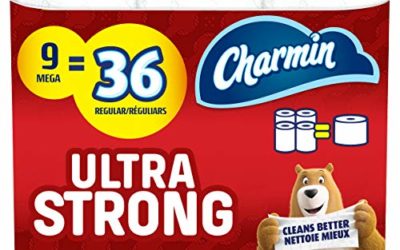 Charmin Ultra Strong Toilet Paper 9 Mega Roll, 286 Sheets Per Roll