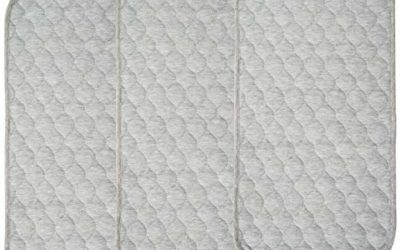 BlueSnail Bamboo Quilted Thicker Waterproof Changing Pad Liners, 3 Count (Gray)