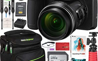 Nikon COOLPIX B600 16MP 60x Opt. Zoom Wi-Fi Digital Camera Black – (Renewed) Bundle with Deco Gear Camera Travel Bag (Small), 12 Rubberized Tripod/Grip Corel Paint Shop Pro 2019 Software and More