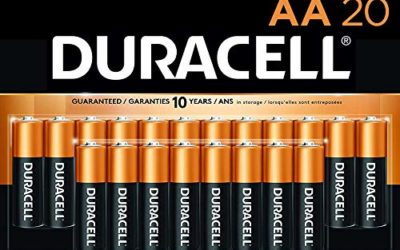 Duracell – CopperTop AA Alkaline Batteries – long lasting, all-purpose Double A battery for household and business – 20 Count