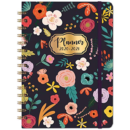 2020-2021 Planner – Academic 2020-2021 Planner with Weekly & Monthly Pages, Jul 2020-Jun 2021, 6.4" x 8.5", Hardcover, Strong Binding, Tabs, Inner Pocket, Elastic Closure, Perfect for School