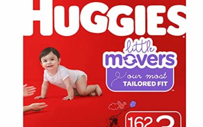 Huggies Little Movers Baby Diapers, Size 3, 162 Ct, One Month Supply, Packaging May Vary