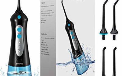 Water Flosser Professional Cordless Dental Oral Irrigator – 300ML Portable and Rechargeable IPX7 Waterproof 3 Modes Water Flosser with Cleanable Water Tank for Home and Travel, Braces & Bridges Care