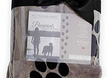 Pawprints Left by You Personalized Pet Memorial Blanket with Heartfelt Sentiment – Comforting Pet Loss/Pet Bereavement Gift (Personalized)