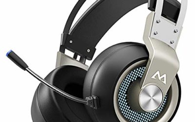 Mpow EG3 Pro – Over-Ear Gaming Headset for PC,PS4,Xbox One, Nintendo Switch,3D Surround Sound,Noise Cancelling Mic&Soft Memory Earmuff