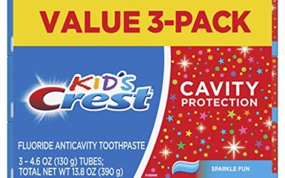 Crest Kid's Cavity Protection Toothpaste (children and toddlers 2+), Sparkle Fun Flavor, 4.6 ounces, Pack of 3
