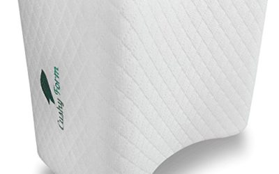 Cushy Form Knee Pillow for Side Sleepers – Sciatic Nerve Pain Relief Leg Pillow – Best for Sciatica, Pregnancy, Hip, Back and Spine Alignment – Memory Foam Orthopedic Contour Wedge with Washable Cover