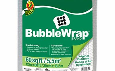 Duck Brand Bubble Wrap Roll, Original Bubble Cushioning, 12" x 60', Perforated Every 12" (287007)