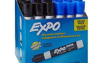 EXPO Low Odor Dry Erase Markers, Chisel Tip, Assorted, 36 Count (Pack of 1)