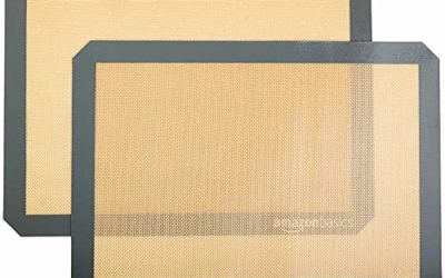 AmazonBasics Silicone, Non-Stick, Food Safe Baking Mat – Pack of 2