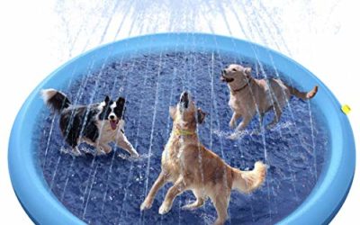 Peteast Splash Sprinkler Pad for Dogs Kids, Dog Bath Pool Thickened Durable Bathing Tub Pet Summer Outdoor Water Toys,XL/XXL