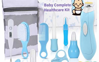 Baby Healthcare and Grooming Kit, 18 in 1 Baby Electric Nail Trimmer Set, Lupantte Nursery Care Kit, Baby Thermometer, Medicine Dispenser, Baby Comb, Brush, Nail Clippers, etc. Baby Shower Gifts.