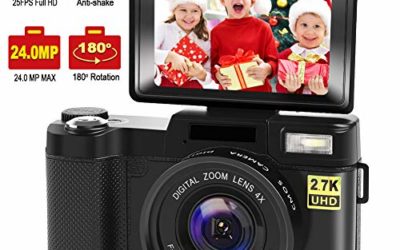 Digital Camera Vlogging Camera with YouTube 24MP 2.7k Full HD Camera with Flip Screen 180 Degree Rotation (G1)