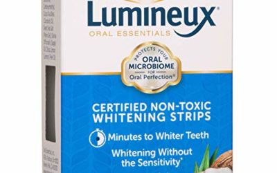 Lumineux Oral Essentials Teeth Whitening Strips | 21 Treatments, 42 Strips | Certified Non Toxic | Sensitivity Free | Whiter Teeth 7 Days | NO Artificial Flavors, Colors, SLS Free, Dentist Form
