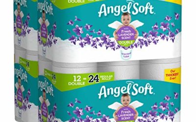 Angel Soft Toilet Paper with Fresh Lavender Scented Tube, 2-Ply Sheet Double Rolls, 12 Count of 234 Sheets Per Roll, Pack of 4 (79372)