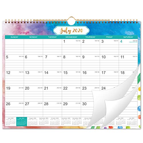 2020-2021 Calendar – 18 Month Wall Calendar with Julian Date, Thick Paper Perfect for Organizing & Planning, July 2020 – December 2021, 14.75 x 11.5 Inches, Wire-Bound