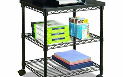 Safco Products Deskside Wire Machine Stand 5207BL, Holds up to 200 lbs.,Black