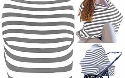 Carseat Canopy Cover – Baby Car Seat Canopy KeaBabies  – All-in-1 Nursing Breastfeeding Covers Up – Baby Car Seat Canopies For Boys, Girls – Stroller Covers – Shopping Cart Cover (Gray)
