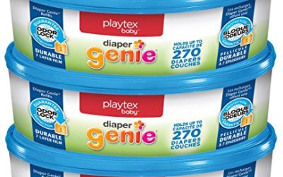 Playtex Diaper Genie Refill Bags, Ideal for Diaper Genie Diaper Pails, Pack of 3, 810 Count