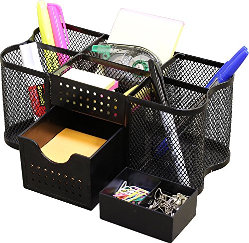 DecoBros Desk Supplies Organizer Caddy, Black