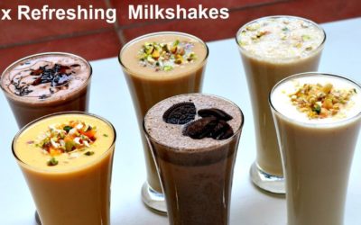 ६ तरीके के मिल्कशेक गर्मियों के लिए | 6 Refreshing Milkshakes | Summer Drinks | KabitasKitchen
