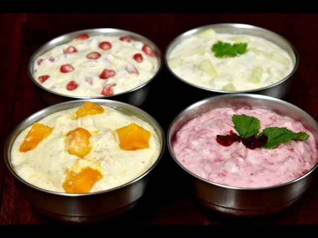 4 raita recipes | Raita – 4 ways | Summer Recipes