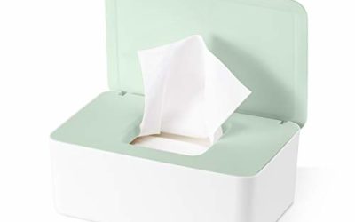 Diaper Wipes Dispenser Baby Wipes Case, Baby Wipe Holder Keeps Wipes Fresh, Non-Slip, Easy Open & Close Wipe Container Green