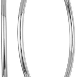 Amazon Essentials Stainless Steel Rounded Tube Hoop Earrings (40mm)