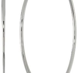 Amazon Essentials Stainless Steel Flattened Hoop Earrings (60mm)