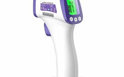 BLScode Thermometer for Adults, Non-Contact Forehead Infrared Thermometer for Adult and Baby, Touchless Thermometer Forehead Adult with Digital LCD Display for Face, Ear, Body – NO Battery Included