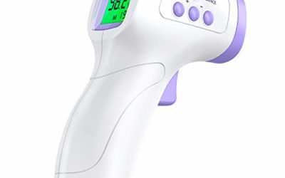 Forehead Thermometer for Adults KKmier No Contact Infrared Forehead Thermometer High Precision LCD Display Digital Temperature Gun Body Temperature Measurement for Baby, Children and All Ages