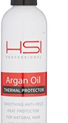 HSI PROFESSIONAL Argan Oil Heat Protector | Protect up to 450º F from Flat Irons & Hot Blow Dry | Sulfate Free, Prevents Damage & Breakage | Made in the USA | 8 Ounce, Packaging May Vary