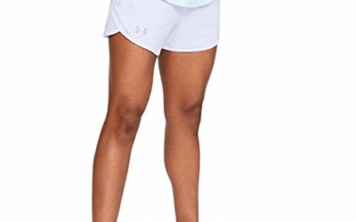 Under Armour Women's Fly By 2.0 Running Shorts , White (100)/Reflective , X-Large