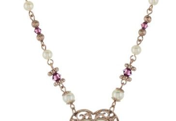 1928 Jewelry Manor House Victorian Heart Necklace